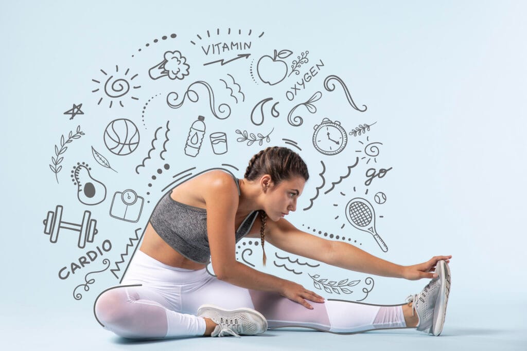 athlete-playing-sport-with-hand-drawn-doodles Mindset is everything