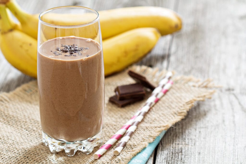 Chocolata banana smoothie Chocolate-Peanut-Butter-Protein-Smoothie