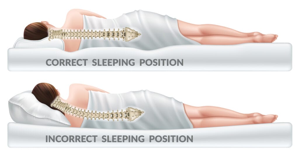 recommended sleeping positions with proper pillow placement Best Sleeping Position for Sciatica 2025